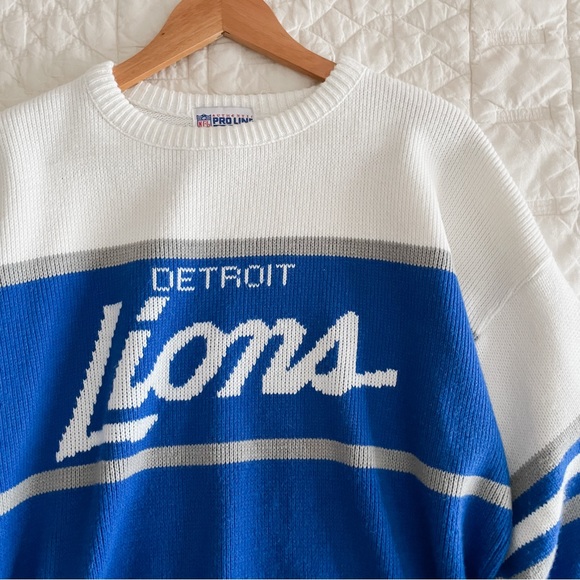 SOLD Vintage 1980s Cliff Engle Detroit Lions Sweater - Picture 2 of 4